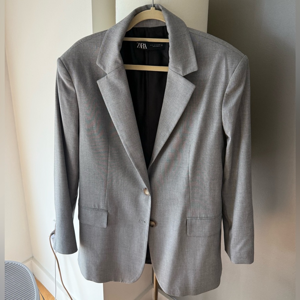 Zara women Gray Blazer